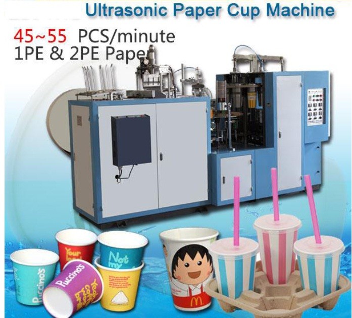 Auto Collection Automatic Packing Machine Paper Cup Forming Machine 12/32 Oz Capacity